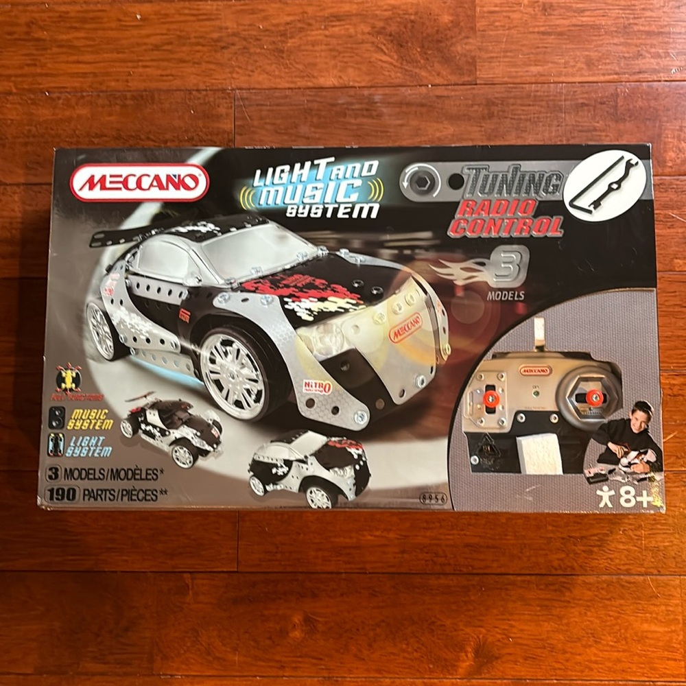 MECCANO Light & Music Building Toy - 3 remote control cars -**NEVER OPENED**